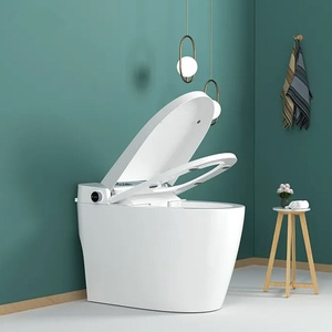 Inodoro Inteligente con Bidé Integrado, Asiento de Cerámica, Moderno y de Lujo, Eléctrico, Automático, de Una Pieza, con Doble Descarga y Sifón en P para Baño - Product Image 6