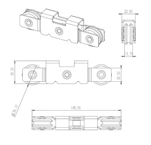 بكرة عجلات بعجلات تروللي جديدة قابلة للتعديل - Product Image 4