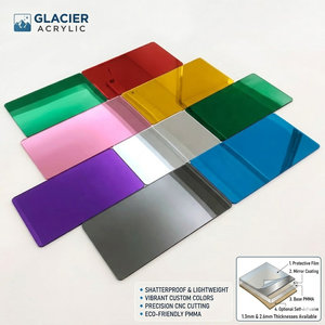 Lastra Specchiante in Acrilico PMMA Colorata Decorativa, Dimensioni Personalizzabili, per Decorazione Murale e Sicurezza - Product Image 4