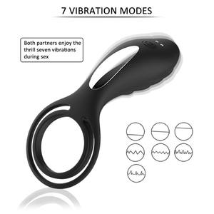 Ypm Seksspeeltje Vibrerende Haan Ring Erectie Ondersteuning Koppels Plezier Verbeteren Clit Stimuleren <span class=keywords><strong>Penis</strong></span> Ring Vibrator - Product Image 2