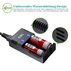 EBL sạc 18650 AA AAA & C Kích thước Battery Charger với công nghệ nhanh chóng