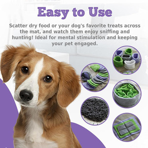 Tapis de renifflement pour chien en forme de patte, tapis interactif d'alimentation lente pour la stimulation mentale, jouet de puzzle pour développer les compétences naturelles de recherche de nourriture - Product Image 5