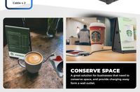 Support publicitaire de recharge pour banque d'alimentation partagée avec batterie 10000 mAh pour projets hôteliers, restaurants, cafés et bars