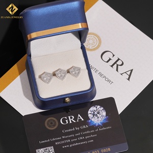 Factory Wholesale Price Hip Hop Men's Shield <b>Stud</b> Earrings S925 Sterling <b>Silver</b> Jewelry Luxury Women's Party Cross Earrings - Product Image 2