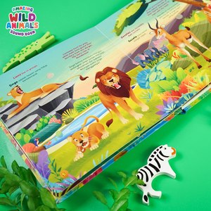 Tableau électronique imprimé personnalisé <span class=keywords><strong>Livre</strong></span> de son <span class=keywords><strong>Livre</strong></span> sonore Amazing <span class=keywords><strong>Wild</strong></span> Animals Sound Book - Product Image 6
