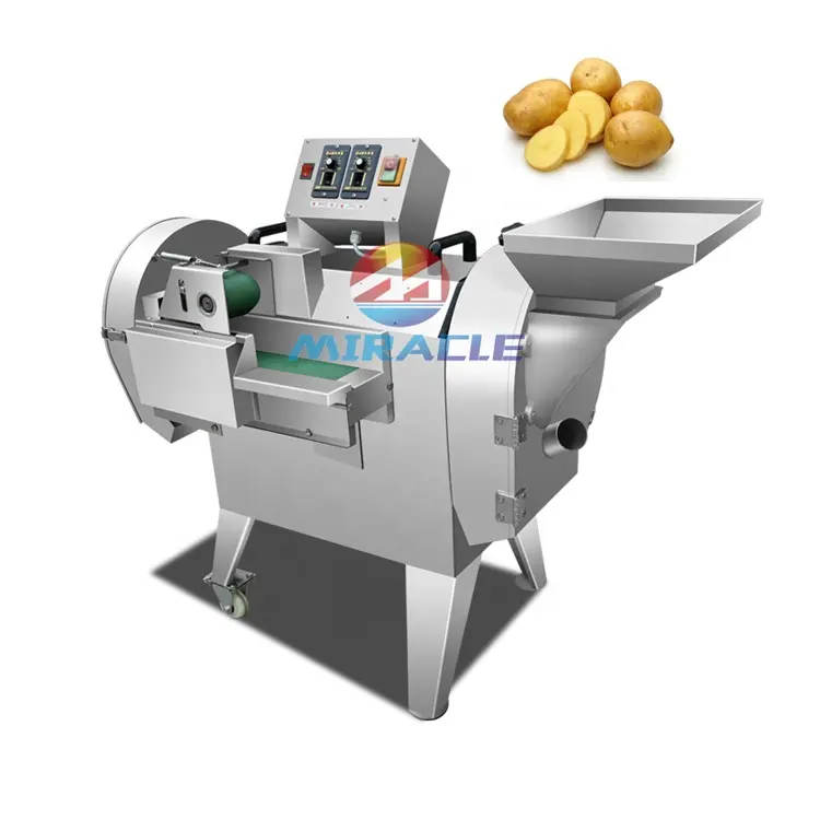 Multifunctional Vegetable Cutter Machine Slicer Automatic Vegetable Cutter Machine With Stainless Steel Blades