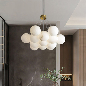 モダンなアラバスタードロップライトカフェレストラン室内装飾ライト銅アラバスターランプ - Product Image 2