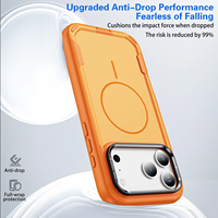 Dual Layer Hybride Anti-Stoot Telefoonhoesje met Ingebouwde Magnetische Ring Lensstandaard Beschermhoes voor iPhone 16 17 18 ProMax