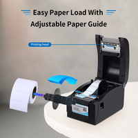 Impresora de Etiquetas Térmica Directa de Escritorio Xprinter XP-350BM de 3 Pulgadas, Impresora de Etiquetas de Rollo a Rollo con Impresora de Códigos de Barras USB