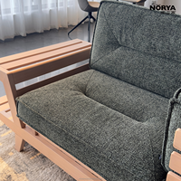Canapé modulaire NORYA en tissu avec base en bois massif pour ensemble de canapés, meubles de salon