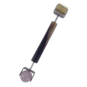 Thiết Kế Mới Tự Nhiên Rose Quartz Mặt Lăn Và Thép Không Gỉ Derma Kim - Product Image 1