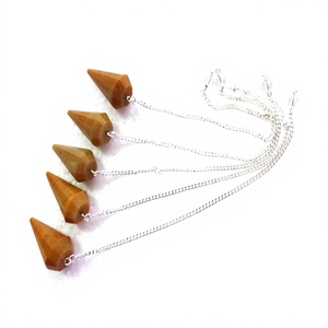 ขายส่ง Kamalagate.com ลูกตุ้มประดับอะเกตสีพีชแบบเหลี่ยมเพชรพลอย พลอยธรรมชาติ หินกึ่งมีค่า สำหรับเรกิ - Product Image 1