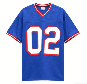 Camiseta de fútbol americano de malla personalizada para hombre, estilo urbano, deportiva, oversize, hip hop, baloncesto, atlética, diseño de verano, uniforme - Product Image 3