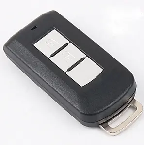 2 knoppen Afstandsbediening Sleutelhanger Shell Case Ongecensureerd Metalen Blade Vervanging Keyless Entry Voor Mitsubishi Lancer