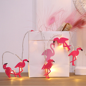 20 Led Rose Flamingo LED Fée Cordes Lumières de Batterie-Alimenté Fer Lumières Colorées Filles <span class=keywords><strong>Chambre</strong></span> Enfants <span class=keywords><strong>Chambre</strong></span> Maison De Noël Déco - Product Image 4
