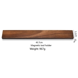 Porte-couteaux magnétique en bois de 18 pouces, support <span class=keywords><strong>mural</strong></span> en bloc de bois, porte-couteaux magnétique, outil de cuisine pour couteaux en métal - Product Image 6