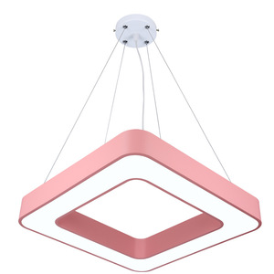 Modern Rectangle <b>LED</b> Pendant <b>Light</b> Gold Stainless Steel High Brightness Dimmable Living <b>Room</b> Chandelier 3500K Daylight Ra90 8000 - Product Image 3