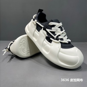 Chaussures de luxe pour hommes de créateur, nouvelle collection été, légères, à semelle épaisse, en cuir cousu, respirantes, avec doublure en maille et bout large - Product Image 5