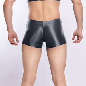 Популярные Мужские гладкие тонкие плоские Угловые Трусы высокие эластичные спортивные шорты Мужская эротическая одежда - Product Image 1