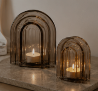 Support de Bougie Minimaliste en Cristal Couleur Unie, Écologique, Fait Main, Créatif, Ornement de Bureau, Décoration de Noël et de Fêtes pour la Maison
