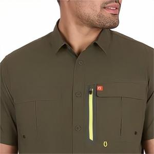 Kemeja Pancing Ringan Anti UV Berkinerja Tinggi dengan Logo Kustom OEM, Kancing Depan - Product Image 3
