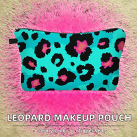 Trousse de Maquillage Pliable et Portable en Lin à Motif Personnalisé Coloré, Durable, Légère, Réutilisable, avec Fermeture Éclair, Résistante à l'Eau