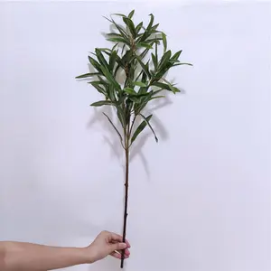 Rama de olivo artificial, plantas decorativas, verde, nuevo diseño