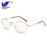 Lunettes optiques rectangulaires en métal sur mesure OEM, anti-lumière bleue, pour adultes unisexes, taille 58-18-144, avec support de remboursement de 13 % de taxes