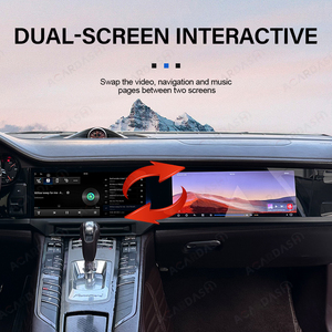 Double écran 12.3 "Android <span class=keywords><strong>Auto</strong></span> Carplay autoradio vidéo Gps pour Porsche Panamera 2010-2016 Head Unit Retrofit Display Screen - Product Image 3