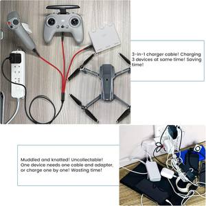 Cargador USB de 18W, Cable de Carga 3 en 1 para Dron <span class=keywords><strong>DJI</strong></span> <span class=keywords><strong>Mini</strong></span> 4 Pro FPV, <span class=keywords><strong>Control</strong></span> Remoto, Controlador de Movimiento, Batería, Cargador de Dron de 18W - Product Image 3