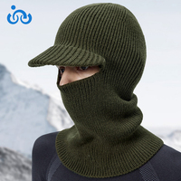 Invierno ciclismo tejido gorra con visera pasamontañas motocicleta personalizado agradable a la piel deportes al aire libre máscara de esquí