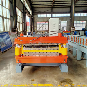 Bobina de revestimiento de <span class=keywords><strong>Aluzinc</strong></span> Popular de Chile Planchas Pv4 y 5V Máquina formadora de rollos de hoja de techo de metal de aluminio de doble capa - Product Image 2