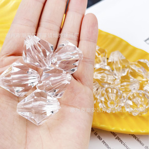 Cuentas acrílicas en forma de diamante de 22 mm, cuentas sueltas para la fabricación de joyas, material para pulseras y collares DIY - Product Image 1