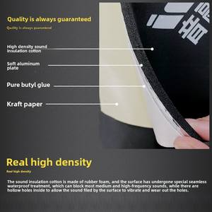 Panneaux acoustiques modernes de réduction du bruit sur châssis de voiture 3 en 1 Mousse d'insonorisation en caoutchouc butyle pour hôtel Plaque d'absorption des chocs - Product Image 6