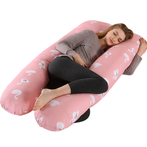 Almohada de embarazo de cuerpo completo en forma de U, soporte de maternidad para aliviar el dolor de espalda y cadera, con cubierta extraíble - Product Image 6