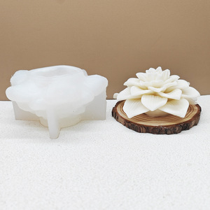 Gros DIY Grande Pivoine Rose <span class=keywords><strong>Moule</strong></span> en Silicone <span class=keywords><strong>pour</strong></span> la Fabrication de Bougies Creative Céramique Aroma Plâtre Maison Concept Décoratif - Product Image 4