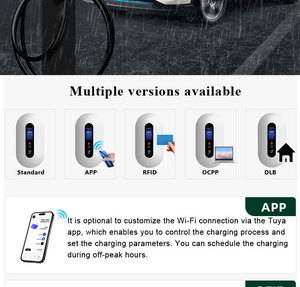 เครื่องชาร์จรถยนต์ไฟฟ้าแบบติดผนัง 7kW AC พร้อมหน้าจอ LED และมาตรฐาน IP67 สำหรับสถานีชาร์จในบ้าน โรงรถ 32A เหมาะสำหรับการเดินทางและการตั้งแคมป์ - Product Image 6