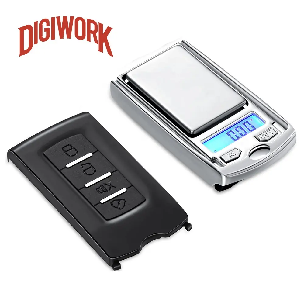 DIGIWORK the smallest digital scale weighing the food and chemicals convenient to carry with key ring and loop