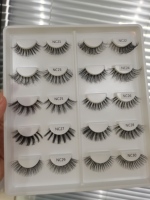 Cils à bande complète Cheveux humains végétaliens Cils vaporeux synthétiques Bande claire Faux cils naturels en faux vison Vendeur en gros