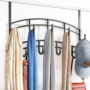 Heavy Duty Metal <b>Over</b> the <b>Door</b> <b>Hook</b> Rack 10 <b>Hook</b> Coat Hanger Storage Organizer for Bathroom Bedroom Closet - Product Image 6