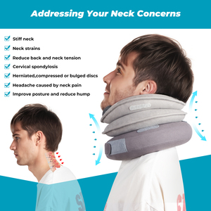 Soporte de cuello inflable desmontable LK, almohada de tracción, dispositivo de tracción de aire para aliviar el dolor de cuello, soporte de articulación Cervical - Product Image 4