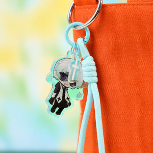 보그레이스 2025년 나만의 디자인 아크릴 참 맞춤형 끈 엮인 애니메이션 랜야드 아크릴 키체인 - Product Image 4