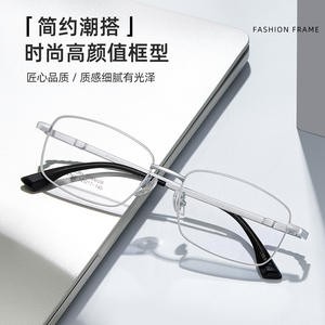 Montures de lunettes en titane à mémoire de forme, rectangulaires, monture complète, antidérapantes, pour hommes, origine Danyang, numéro de pièce 34765 - Product Image 3