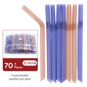 หลอดดูดน้ำพลาสติก PP สีสันสดใส คุณภาพสูง ปรับแต่งได้ ขายส่ง - Product Image 3