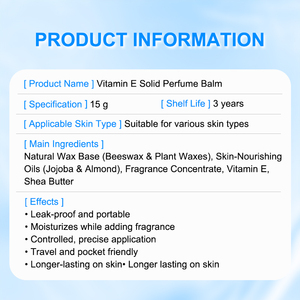 Profumo Solido in Gel <span class=keywords><strong>a</strong></span> Lunga Durata con Vitamina E Naturale, Idratante Profumato, Formato Regolare, Ecologico, Portatile - Product Image 6