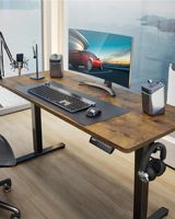 Muebles de oficina de un solo motor, escritorio de pie para sentarse, mesa de ordenador, marco de escritorio de pie eléctrico ajustable en altura de oficina inteligente