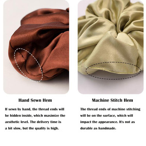 ยางรัดผม Liucare ขนาด 19 มม. 3.5 ซม. ทำจากผ้าไหมแท้ หนา ยืดหยุ่นสูง สำหรับมัดผมหางม้าหรือมัดผมทรงบัน  รับทำสีและโลโก้ตามสั่ง - Product Image 3