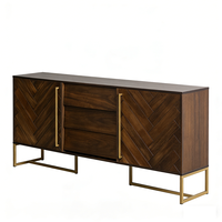 Meuble TV moderne à 2 portes avec pieds en métal, console multimédia pour salon, meuble de rangement, unité TV pour salon