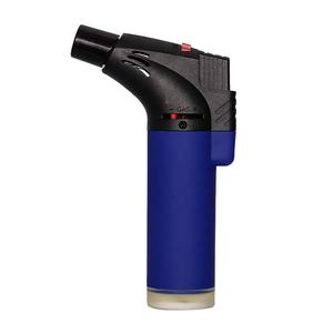 Nuevo estilo a prueba de viento logotipos personalizados sola llama azul plástico inclinado antorcha encendedor para la venta al por mayor - Product Image 6