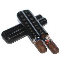 Kotak Pelembap Rokok/Sigar Serat Karbon Portabel, Kotak Anti Lembab, Penutup Siga, Mendukung OEM/ODM